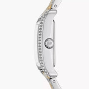 Michael Kors Three-Hand White Dial Two Tone Steel Strap Watch for Women - MKO1035