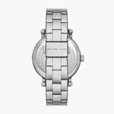 Michael Kors Corey Three Hand Pink Dial Silver Steel Strap Watch for Women - MKO1050