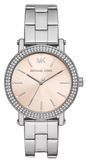 Michael Kors Corey Three Hand Pink Dial Silver Steel Strap Watch for Women - MKO1050