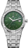 Maurice Lacroix Aikon Date Quartz Green Dial Silver Steel Strap Watch for Men - AI1108-SS002-630-1