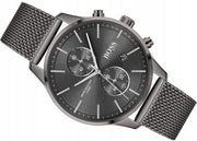 Hugo Boss Associate Chronograph Grey Dial Grey Mesh Bracelet Watch for Men - 1513870