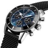 Breitling Superocean Heritage B01 Chronograph 44 Blue Dial Black Mesh Bracelet Watch for Men - AB0162121C1S1