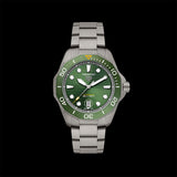 Tag Heuer Aquaracer Professional 300 Automatic Green Dial Silver Steel Strap Watch for Men - WBP208B.BF0631