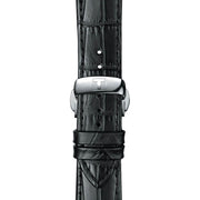 Tissot Chemin Des Tourelles Powermatic 80 Silver Dial Black Leather Strap Watch For Men - T099.407.16.037.00