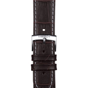 Tissot PR 100 Chronograph Silver Dial Brown Leather Strap Watch for Men - T101.417.16.031.00