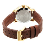 Movado Bold Gold Dial Brown Leather Strap Watch for Women - 3600437