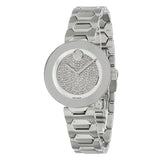 Movado Bold Silver Dial Silver Steel Strap Watch For Women - 3600567