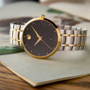 Movado 1881 Automatic Black Dial Two Tone Steel Strap Watch For Men - 0606916