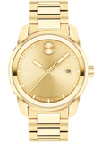 Movado Bold Verso Gold Dial Gold Steel Strap Watch for Men - 3600861