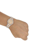 Fossil Virginia Rose Gold Dial Two Tone Steel Strap Watch for Women - ES3405