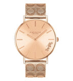 Coach Perry Rose Gold Dial Rose Gold Mesh Bracelet Watch for Women - 14503343