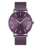 Coach Perry Purple Dial Purple Mesh Bracelet Watch for Women - 14503484