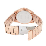 Guess G Twist Diamonds Rose Gold Dial Rose Gold Steel Strap Watch For Women - W1201L3