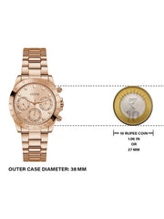 Guess Eclipse Rose Gold Dial Rose Gold Steel Strap Watch for Women - GW0314L3