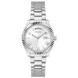 Guess Luna Silver Dial Silver Steel Strap Watch for Women - GW0308L1