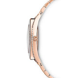 Swarovski Crystalline Chic Analog Silver Dial Rose Gold Steel Strap Watch for Women - 5544590