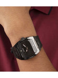 Guess Phoenix Black Dial Black Rubber Strap Watch for Men - GW0386G1