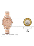 Fossil Jesse Crystal Rose Gold Dial Rose Gold Steel Strap Watch for Women - ES3020