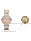 Fossil Virginia Rose Gold Dial Two Tone Steel Strap Watch for Women - ES3405