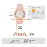 Michael Kors Sidney Multifunction White Dial Pink Silicone Strap Watch For Women - MK7222