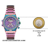 Guess Fusion Chronograph Purple Dial Purple Steel Strap Watch for Women - GW0552L4