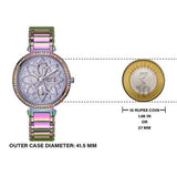 Guess Lily Analog Purple Dial Purple Steel Strap Watch For Women - GW0528L4