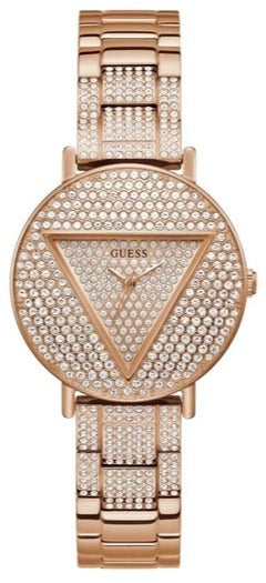 Guess Trend Diamonds Rose Gold Dial Rose Gold Steel Strap Watch for Women - GW0512L3