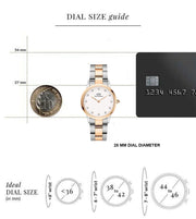 Daniel Wellington Iconic Link White Dial Two Tone Steel Strap Watch For Women - DW00100358