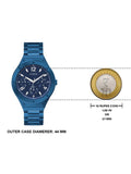 Guess Scope Multifunction Blue Dial Blue Steel Strap Watch for Men - GW0454G4