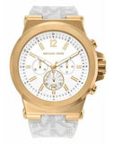 Michael Kors Dylan Chronograph White Dial White Rubber Strap Watch For Men - MK8937