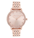 Michael Kors Melissa Three Hand Rose Gold Dial Rose Gold Steel Strap Watch For Women - MK4369