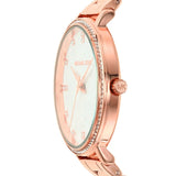 Michael Kors Pyper Three-Hand White Dial Rose Gold Steel Strap Watch For Women - MK4594