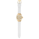 Michael Kors Everest Analog Gold Dial White Silicone Strap Watch For Women - MK7357