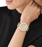 Michael Kors Everest Analog Gold Dial White Silicone Strap Watch For Women - MK7357