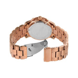 Michael Kors Runway Chronograph Pink Dial Rose Gold Steel Strap Watch For Women - MK7352