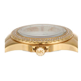 Michael Kors Everest Three-Hand Mother of Pearl White Dial Gold Steel Strap Watch For Women - MK7363