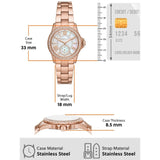 Michael Kors Camille Quartz Mother of Pearl White Dial Rose Gold Steel Strap Watch For Women - MK7364