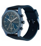 Michael Kors Accelerator Chronograph Blue Dial Blue Nylon Strap Watch for Men - MK9142