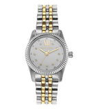 Michael Kors Lexington Analog Silver Dial Two Tone Steel Strap Watch for Women - MK4740