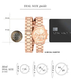 Michael Kors Runway Chronograph Analog Rose Gold Dial Rose Gold Steel Strap Watch for Women - MK7453