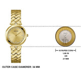 Guess Rumour Quartz Gold Dial Gold Steel Strap Watch For Women - GW0613L2