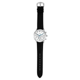 Fossil Neutra Chronograph White Dial Black Leather Strap Watch for Men - FS6023