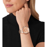 Michael Kors Wren Chronograph Rose Gold Dial Rose Gold Steel Strap Watch for Women - MK7430