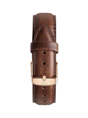 Daniel Wellington Bristol Black Dial Brown Leather Strap Watch For Men - DW00100125
