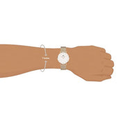 Daniel Wellington Petite Melrose White Dial Rose Gold Mesh Strap Watch For Women - DW00100305