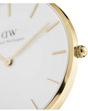 Daniel Wellington Classic Petite Evergold White Dial Gold Mesh Bracelet Watch For Women - DW00100346