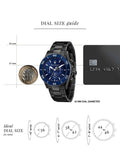 Maserati Competizione Chronograph Blue Dial Black Steel Strap Watch For Men - R8873600005