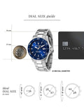 Maserati Competizione Quartz Blue Dial Silver Steel Strap Watch For Men - R8853100036