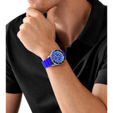 Michael Kors Maritime Three-Hand Analog Blue Dial Blue Silicone Strap Watch for Men - MK9156