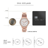 Michael Kors Camille Multifunction White Dial Rose Gold Steel Strap Watch For Women - MK6845